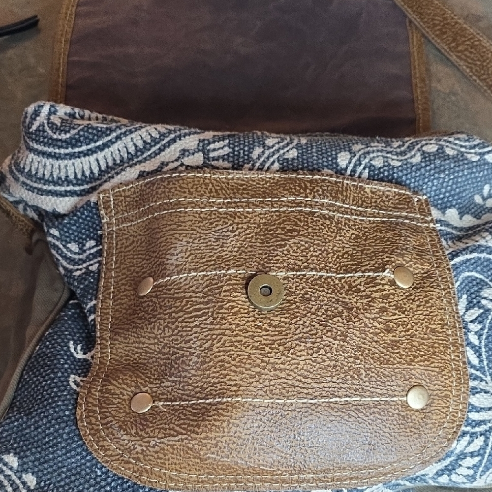 Myra Bag Dark Grey and White Patterned Crossbody - Picture 3 of 8